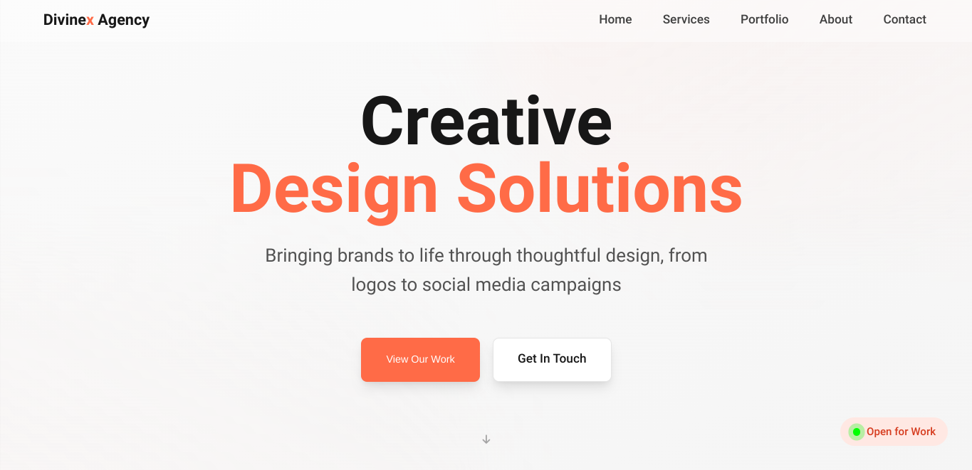 Screenshot of DivineX Agency